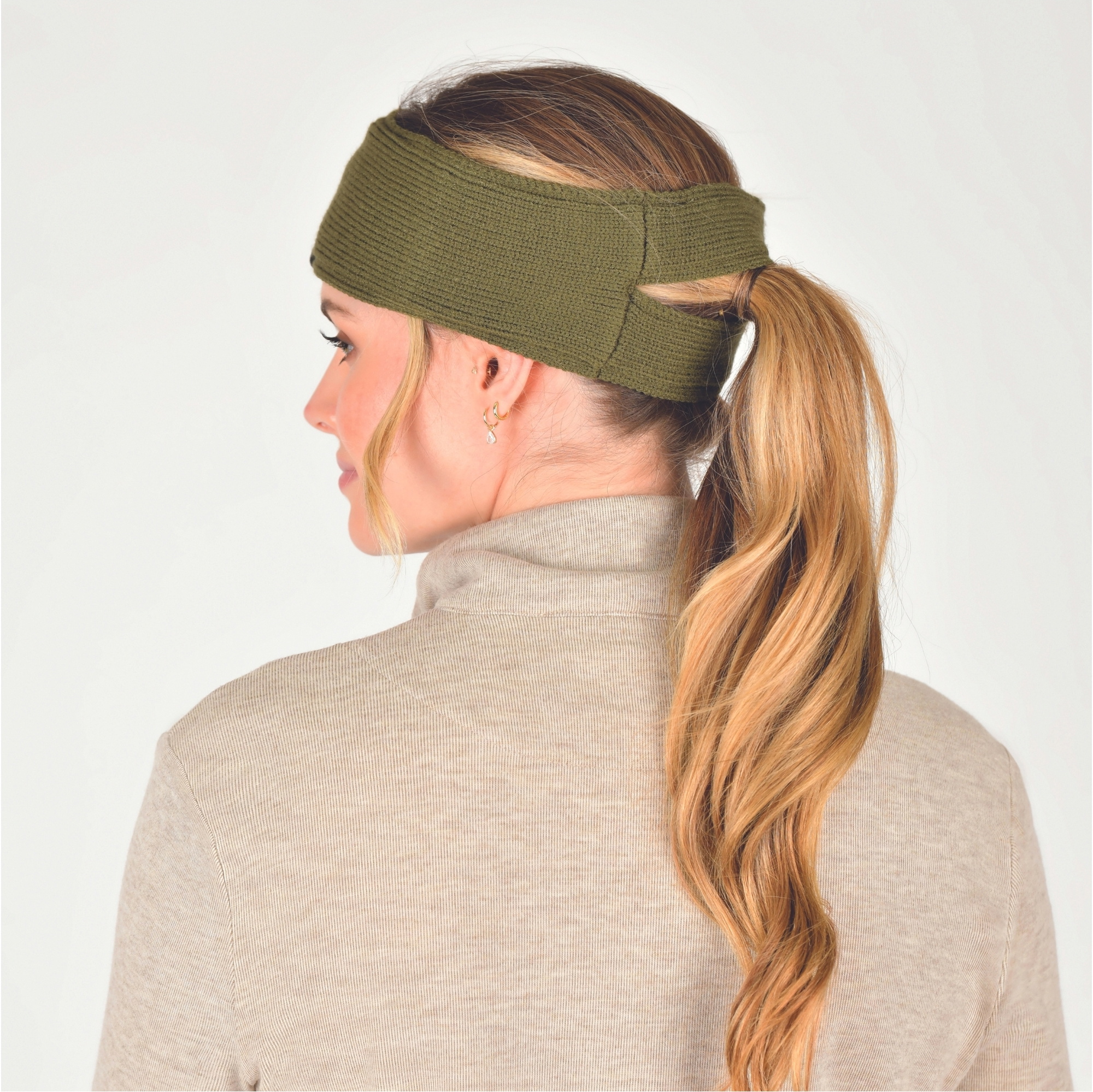 Weatherbeeta Fleece Gefüttert Pferdeschwanz Stirnband 1024373 - Olive Night